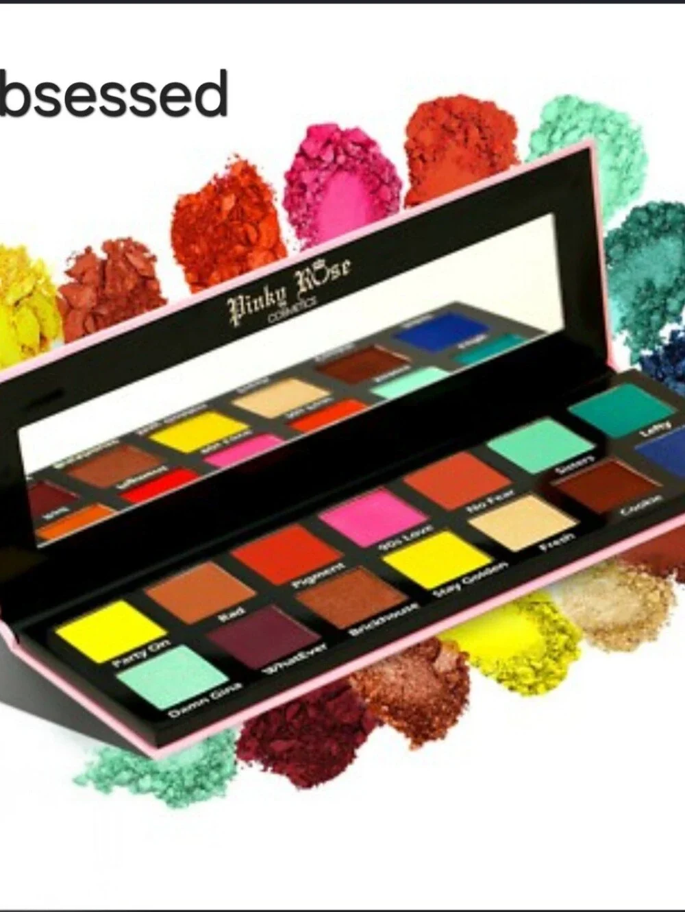 NIB Pinky Rose Cosmetics Obsessed Eyeshadow Palette - Brand New